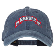 1st Ranger Bn Embroidered Washed Cotton Twill Cap