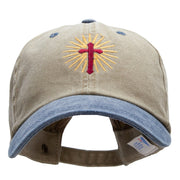 Religious Cross Embroidered Cotton Wash Cap