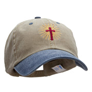 Religious Cross Embroidered Cotton Wash Cap