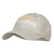 World's Best Grandma Embroidered Washed Cap