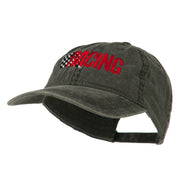 Racing Checkered Flag Embroidered Cap