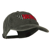 Racing Checkered Flag Embroidered Cap