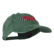 Racing Checkered Flag Embroidered Cap