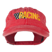 Racing Checkered Flag Embroidered Cap