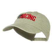 Racing Checkered Flag Embroidered Cap