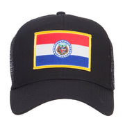 Missouri State Flag Patched Mesh Cap