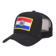 Missouri State Flag Patched Mesh Cap