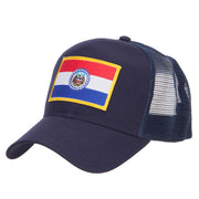 Missouri State Flag Patched Mesh Cap