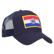 Missouri State Flag Patched Mesh Cap