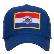 Missouri State Flag Patched Mesh Cap