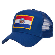 Missouri State Flag Patched Mesh Cap