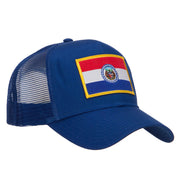 Missouri State Flag Patched Mesh Cap