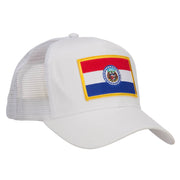 Missouri State Flag Patched Mesh Cap