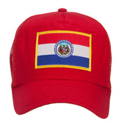 Missouri State Flag Patched Mesh Cap