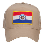 Missouri State Flag Patched Mesh Cap