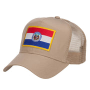 Missouri State Flag Patched Mesh Cap