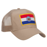 Missouri State Flag Patched Mesh Cap