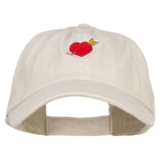 Heart with Arrow Embroidered Low Cap