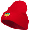 Rasta Heart Embroidered Long Beanie