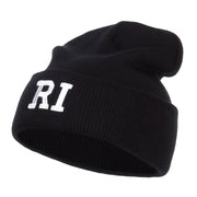 RI Rhode Island State Embroidered Long Beanie