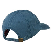 Rhode Island State Map Embroidered Washed Cotton Cap