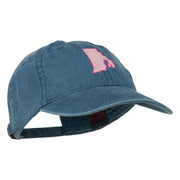 Rhode Island State Map Embroidered Washed Cotton Cap