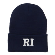 RI Rhode Island State Embroidered Long Beanie