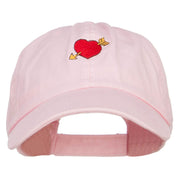 Heart with Arrow Embroidered Low Cap