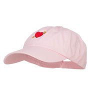 Heart with Arrow Embroidered Low Cap