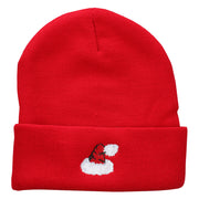 Christmas Hat Embroidered Long Beanie