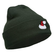 Christmas Hat Embroidered Long Beanie