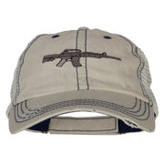 CAR-15 Rifle Embroidered Low Profile Mesh Cap