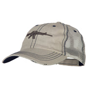 CAR-15 Rifle Embroidered Low Profile Mesh Cap