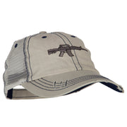 CAR-15 Rifle Embroidered Low Profile Mesh Cap