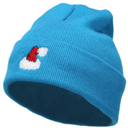 Christmas Hat Embroidered Long Beanie