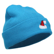 Christmas Hat Embroidered Long Beanie