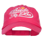 Bride To Be Embroidered Washed Ball Cap