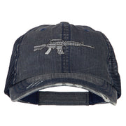 CAR-15 Rifle Embroidered Low Profile Mesh Cap