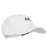 Ragdoll Cat Head Embroidered Washed Cotton Twill Cap