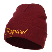 Rejoice Embroidered Long Beanie