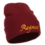 Rejoice Embroidered Long Beanie