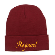 Rejoice Embroidered Long Beanie