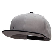 Landing Airplane Mini Embroidered Wool Blend Pro Style 2 Tone Snapback - Black-Grey OSFM