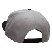 Landing Airplane Mini Embroidered Wool Blend Pro Style 2 Tone Snapback - Black-Grey OSFM