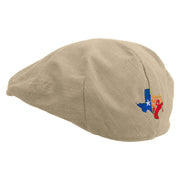 Texas Golf Club Embroidered Men's Linen Summer Ivy Cap - Khaki OSFM