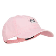 Ragdoll Cat Head Embroidered Washed Cotton Twill Cap