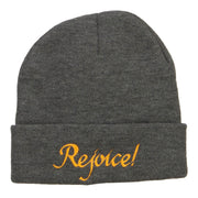 Rejoice Embroidered Long Beanie