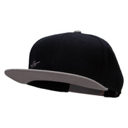 Landing Airplane Mini Embroidered Wool Blend Pro Style 2 Tone Snapback - Grey-Black OSFM