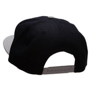 Landing Airplane Mini Embroidered Wool Blend Pro Style 2 Tone Snapback - Grey-Black OSFM