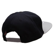 Landing Airplane Mini Embroidered Wool Blend Pro Style 2 Tone Snapback - Grey-Black OSFM